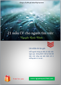 cover 21 mẫu CV cho người tìm việc - Nguyễn Quốc Chiến